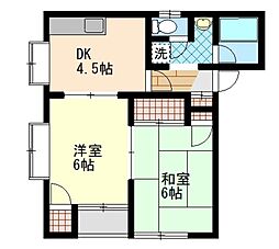 ミントハウス宇品 2階2DKの間取り