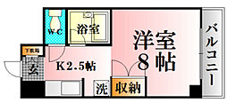 スノーハウス2 1Kの間取図画像