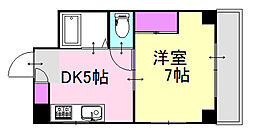 メゾン西村 1DKの間取図画像