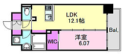VILLASION大手町 1LDKの間取図画像