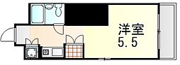 コーポ北町 1Kの間取図画像