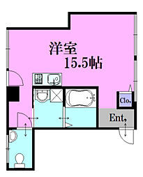 田渕ビル ワンルームの間取図画像