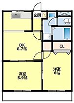 愛知県豊田市竹町谷間105（賃貸アパート2DK・2階・44.88㎡） その2