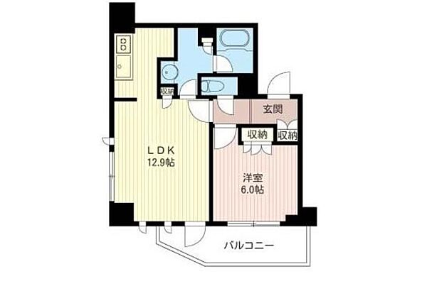 東京都新宿区北新宿１丁目(賃貸マンション1LDK・2階・43.43㎡)の写真 その2