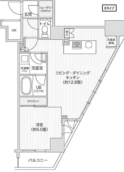 東京都渋谷区笹塚２丁目(賃貸マンション1LDK・11階・41.30㎡)の写真 その2