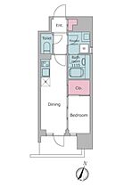 東京都文京区水道１丁目（賃貸マンション1DK・7階・25.48㎡） その2