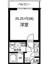 東京都新宿区高田馬場４丁目（賃貸マンション1K・5階・25.25㎡） その2