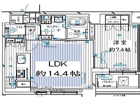 東京都中央区月島４丁目（賃貸マンション1LDK・8階・47.85㎡） その2