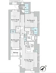 JR京葉線 八丁堀駅 徒歩4分の賃貸マンション 5階2SLDKの間取り