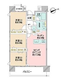 クリオ南砂町 3LDKの間取図画像
