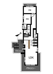 巣鴨第2SYマンション 2LDKの間取図画像