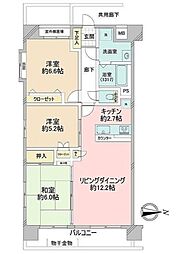 ドムール三ノ輪 3LDKの間取図画像