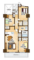 ライフステージ新金岡 3LDKの間取図画像