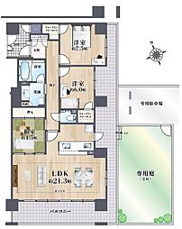エスリード高槻上牧 3LDKの間取図画像