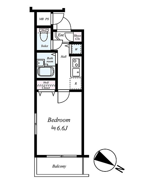 グランヴァン初台 207｜東京都渋谷区本町6丁目(賃貸マンション1K・2階・21.75㎡)の写真 その2