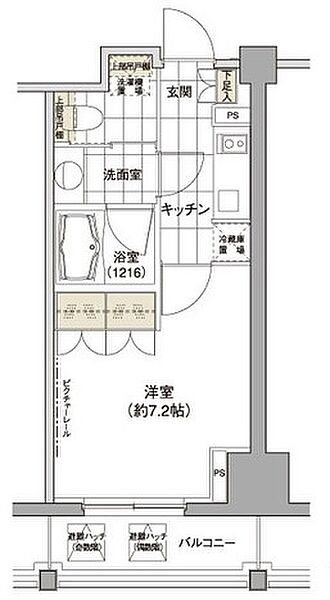 パークハビオ渋谷 703｜東京都渋谷区渋谷3丁目(賃貸マンション1K・7階・24.44㎡)の写真 その2