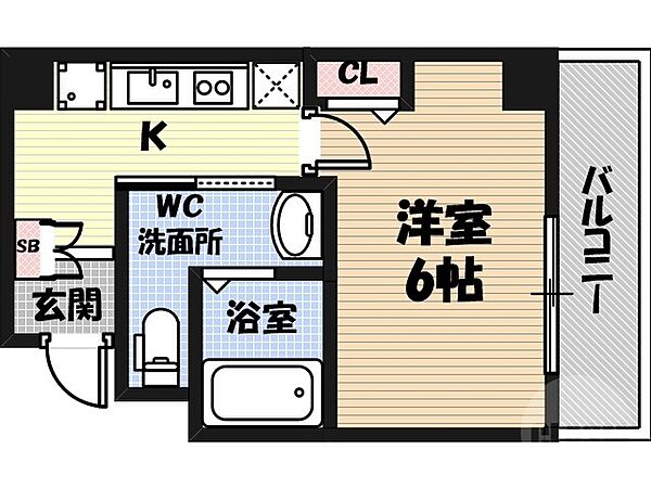 ウイングビュー野江 ｜大阪府大阪市城東区野江2丁目(賃貸マンション1K・7階・21.36㎡)の写真 その2