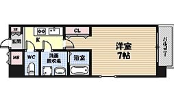 LiveCasa城東中央 1Kの間取図画像