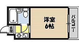 アインス蒲生 ワンルームの間取図画像