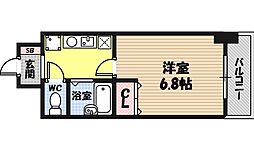 ワイズシャトー京橋 1Kの間取図画像