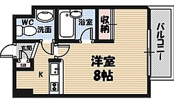 ディアコート 1Kの間取図画像