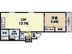 クリエオーレ諸口2 1LDKの間取図画像