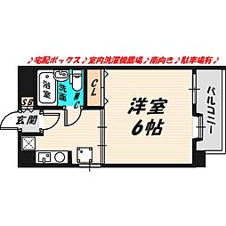 エスティライフ新森古市 1Kの間取図画像
