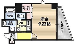 フォレストフィールド 1Kの間取図画像