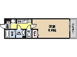 リブリ・おおさか鴫野 1Kの間取図画像