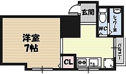 ハイツ大空 1Kの間取図画像
