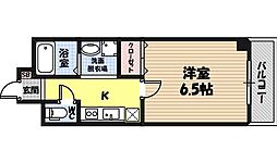 ロイヤルクイーンズパーク関目 1Kの間取図画像
