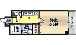 ロイヤルクイーンズパーク関目 1Kの間取図画像