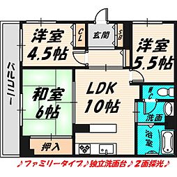 グレースハイツ野江 3LDKの間取図画像