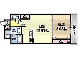 プリムローズアヴェニュー 1LDKの間取図画像