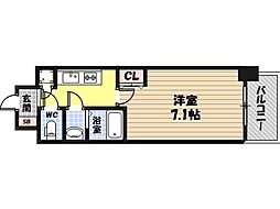 セレニテ京橋クレア 1Kの間取図画像