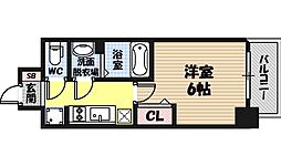 レオンコンフォート京橋イースト 1Kの間取図画像