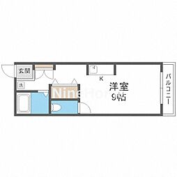 ハイアットレジデンス ワンルームの間取図画像