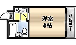 アインス蒲生 ワンルームの間取図画像