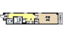 アリエスかまくら 1Kの間取図画像