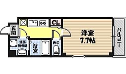 アンソレイユ京橋 1Kの間取図画像