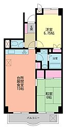 メゾン・ドゥ・プレーヌ 2LDKの間取図画像