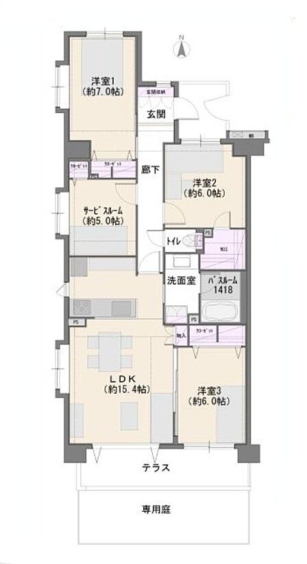 3SLDK 間取り
