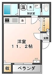 M115 ワンルームの間取図画像