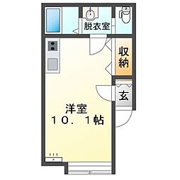 M127 ワンルームの間取図画像