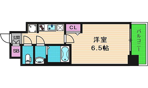 プレサンス上町台筆ヶ崎NORTH ｜大阪府大阪市天王寺区筆ケ崎町(賃貸マンション1K・9階・22.80㎡)の写真 その2