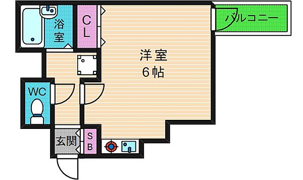 アバンギャルドナマイ ｜大阪府大阪市東成区中道3丁目(賃貸マンション1R・2階・20.00㎡)の写真 その2