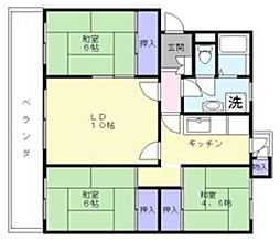 高根台住宅5 3LDKの間取図画像