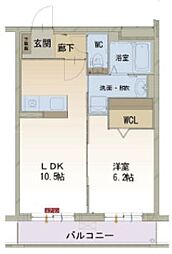 ハートフル　エトワール 1階1LDKの間取り