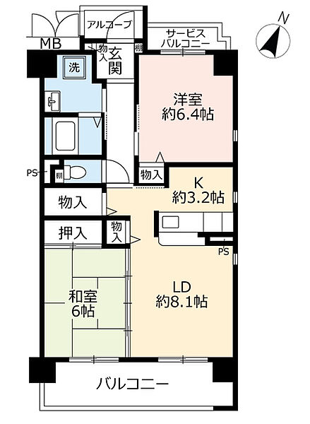 URアーバニア大曽根駅前 ｜愛知県名古屋市北区大曽根3丁目(賃貸マンション2LDK・5階・63.83㎡)の写真 その2