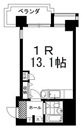 南大通4マンション ワンルームの間取図画像